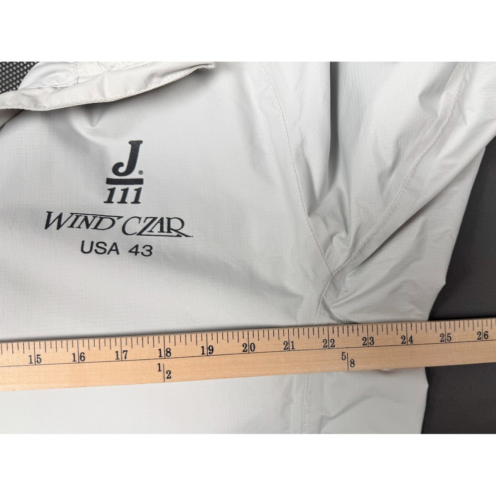 Musto BR1 Sailing Jacket Mens L Off-White Vintage J/111 Wind Czar Crew - Picture 10 of 11